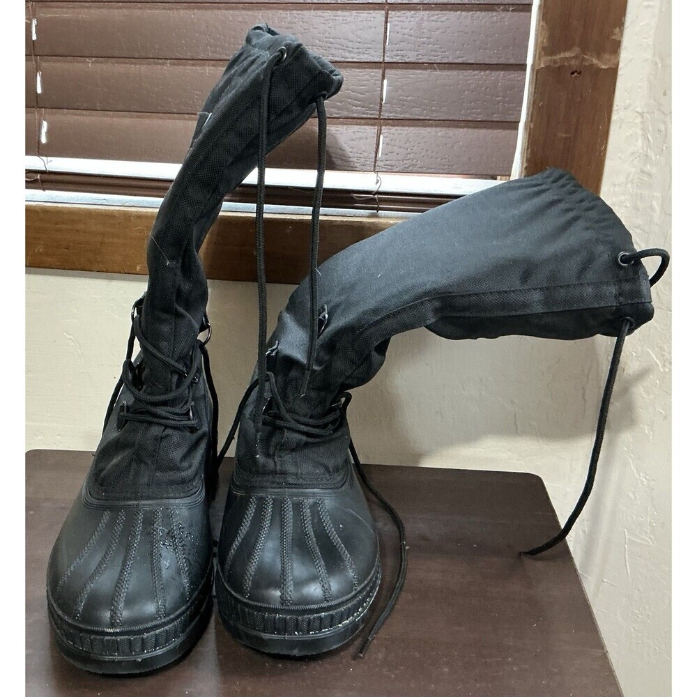 Black Arctic Cat snowmobile Waterproof Drawstring snow boots Men’s Size 10 - Picture 4 of 6